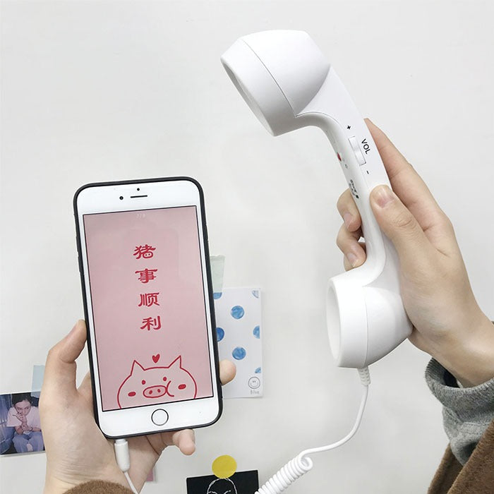 Retro Telephone Wired Earphones With Volume Control