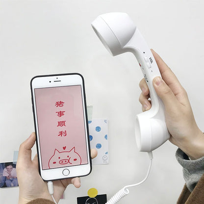 Retro Telephone Wired Earphones With Volume Control