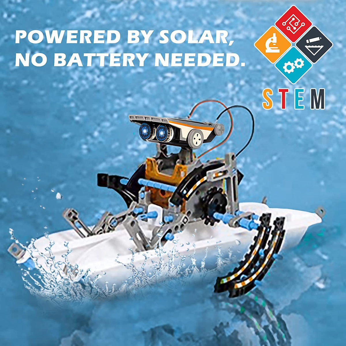 13-in-1 Solar-Powered Assembling Robot Toy Set