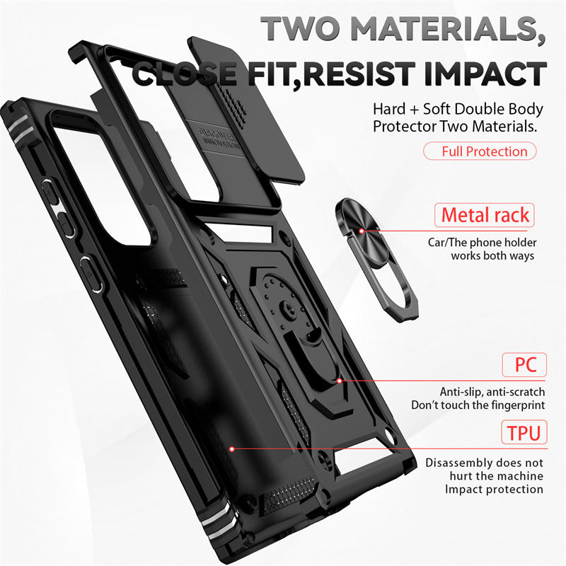 Samsung S24 Ultra Military Ring Stand Case A14 5G