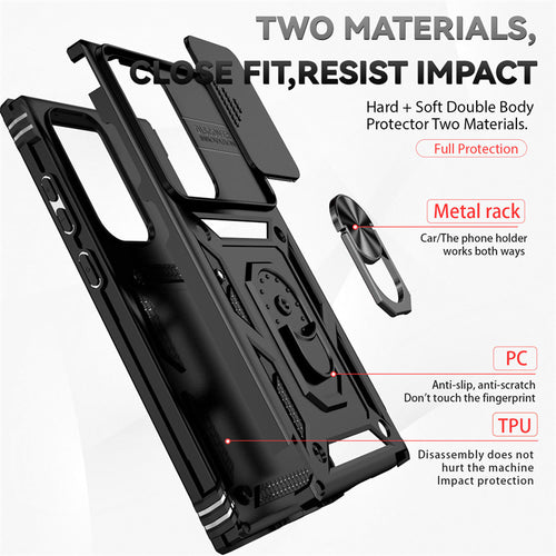 Samsung S24 Ultra Military Ring Stand Case A14 5G