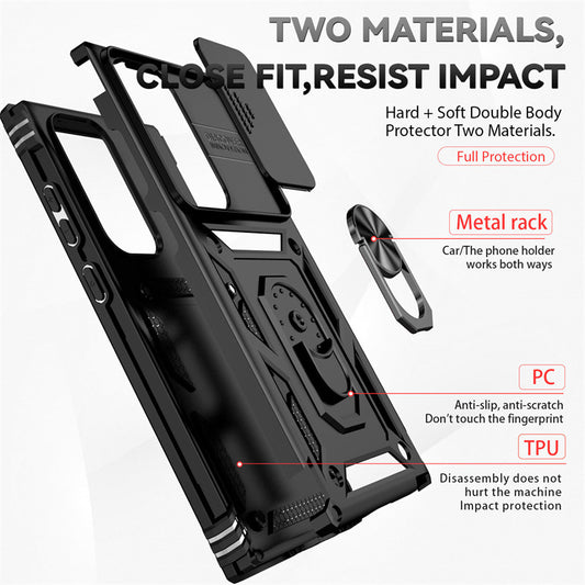 Samsung S24 Ultra Military Ring Stand Case A14 5G