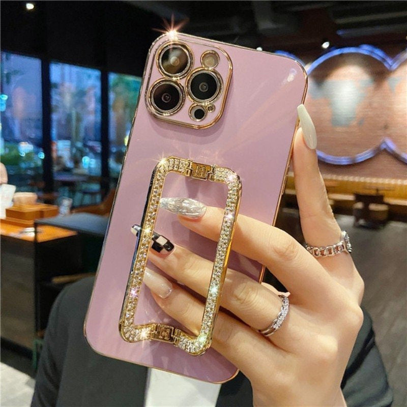 Glitter Phone Case with Stand for iPhone 15 Pro Max