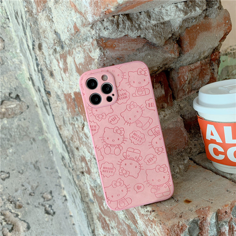 Cute Cartoon Kt Cat Phone Case for iPhone Models
