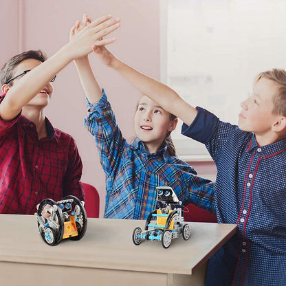 13-in-1 Solar-Powered Assembling Robot Toy Set