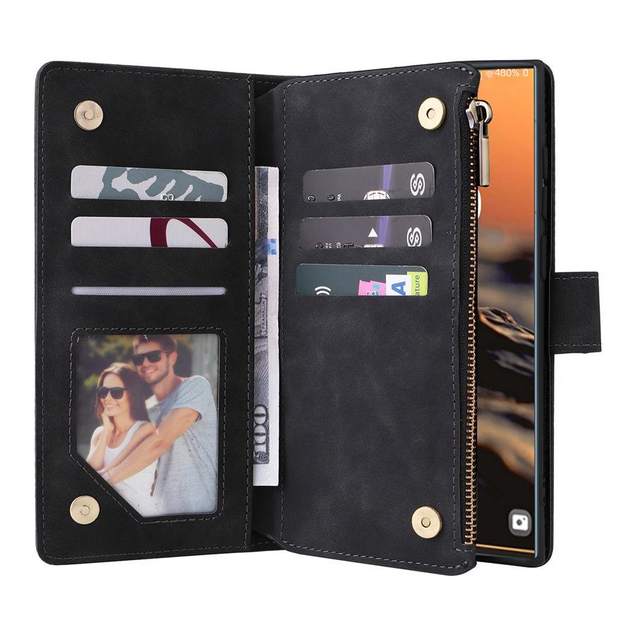 Samsung S24 Ultra Leather Case with Multi-Card Wallet