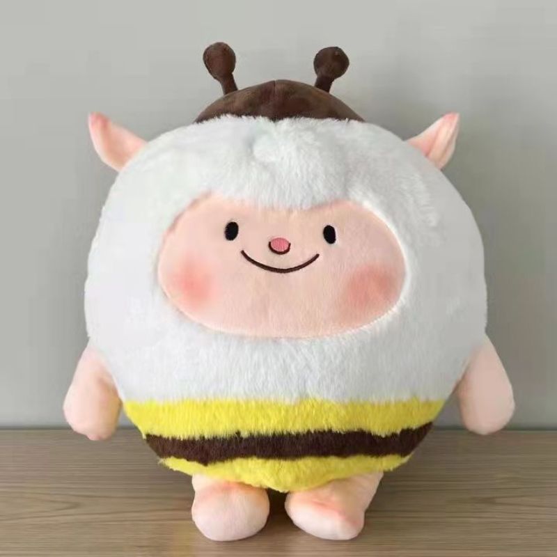 Plush Toy Set with Black Sheep and Gift Bag