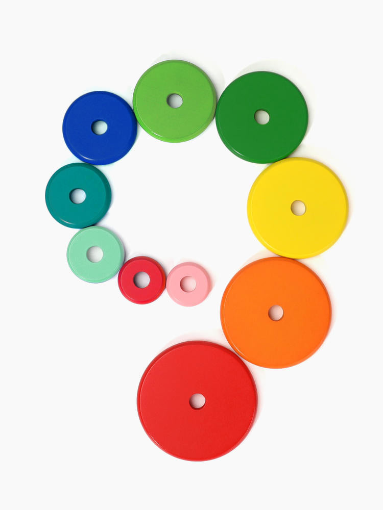 Large Wooden Tower of Hanoi - Educational Toy for Kids