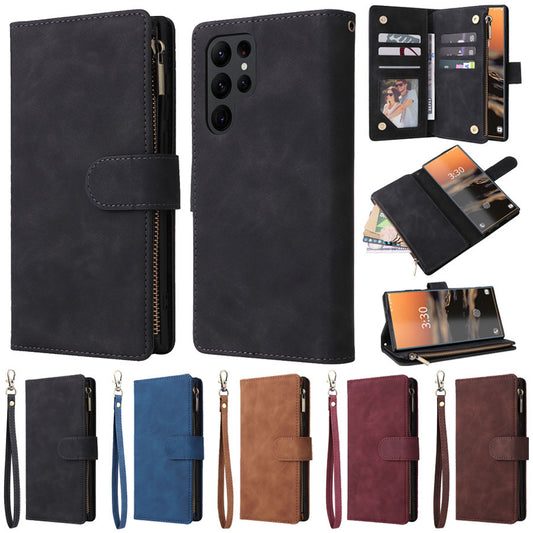 Samsung S24 Ultra Leather Case with Multi-Card Wallet