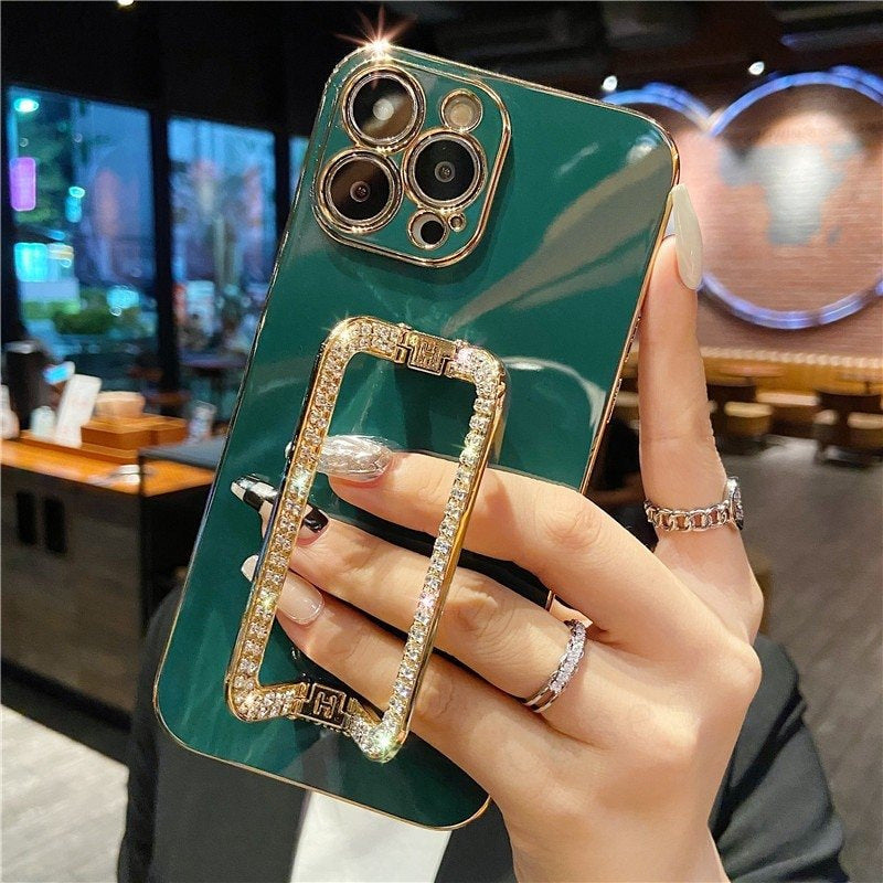 Glitter Phone Case with Stand for iPhone 15 Pro Max