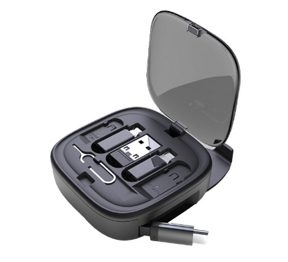 60W Fast Charge Retractable Data Cable with Adapter