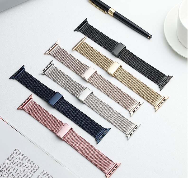 Metal Buckle Milanese Loop Band for Apple Watch