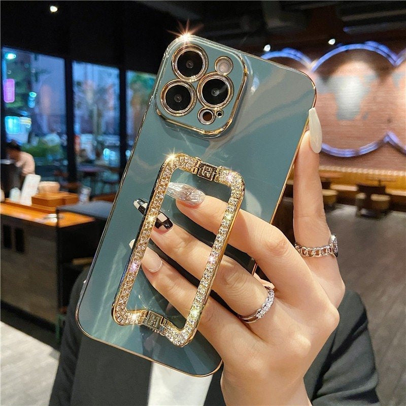 Glitter Phone Case with Stand for iPhone 15 Pro Max