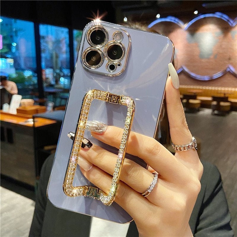 Glitter Phone Case with Stand for iPhone 15 Pro Max