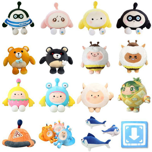 Plush Toy Set with Black Sheep and Gift Bag