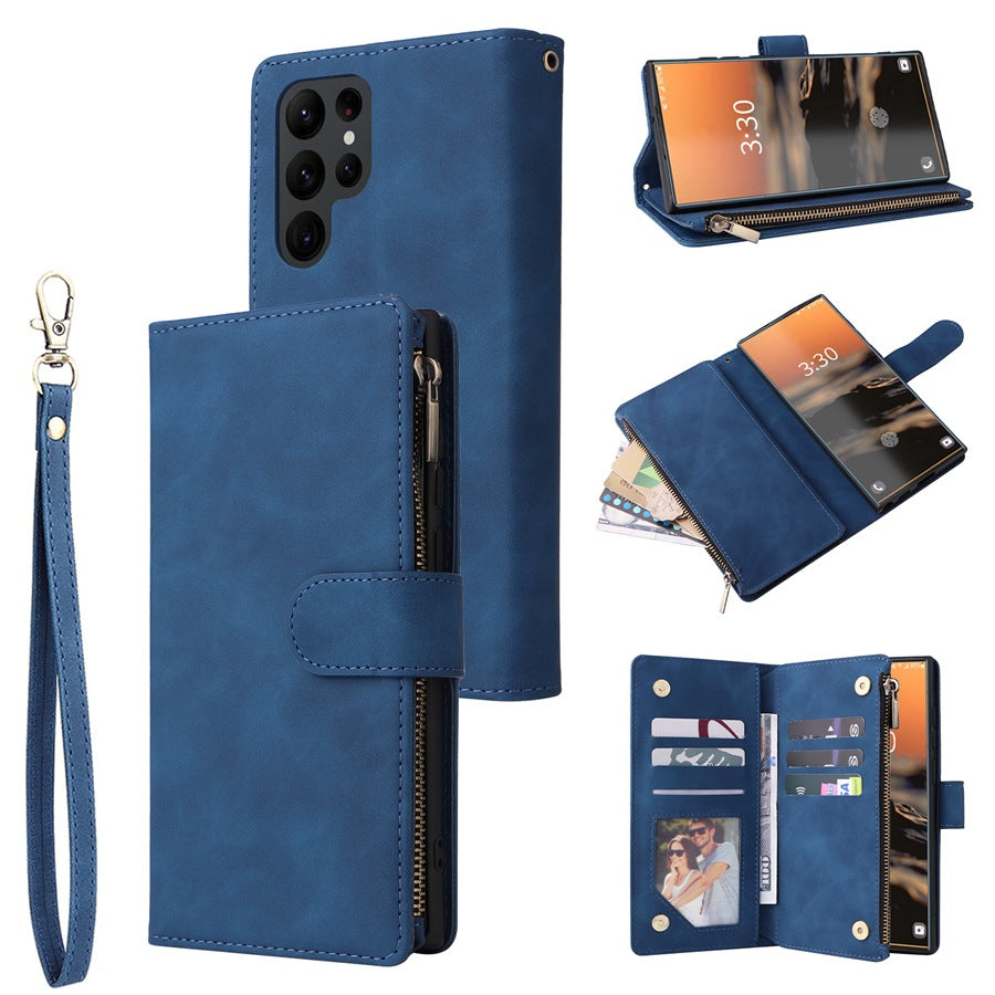 Samsung S24 Ultra Leather Case with Multi-Card Wallet