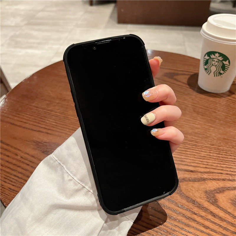 Minimalist Solid Color Sheepskin iPhone Case for 12-15