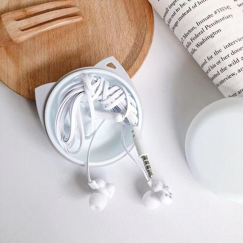 Pink Cat Claw Wired Earphones for Android with Mic